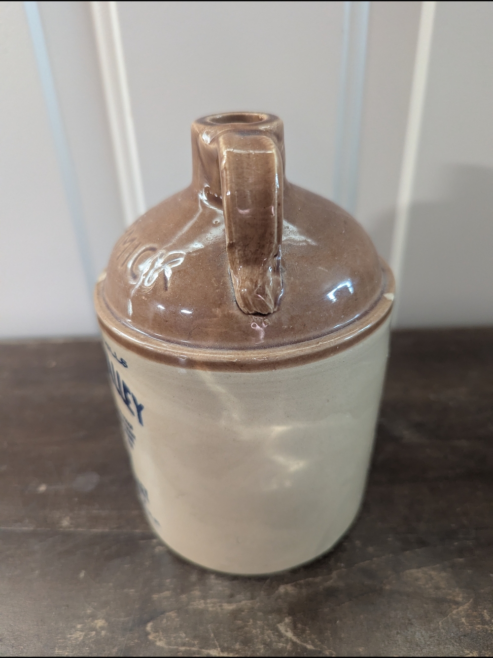 Platte Valley Brown and Cream Stoneware Whiskey Jug - Picture 3 of 8
